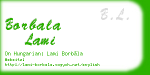 borbala lami business card